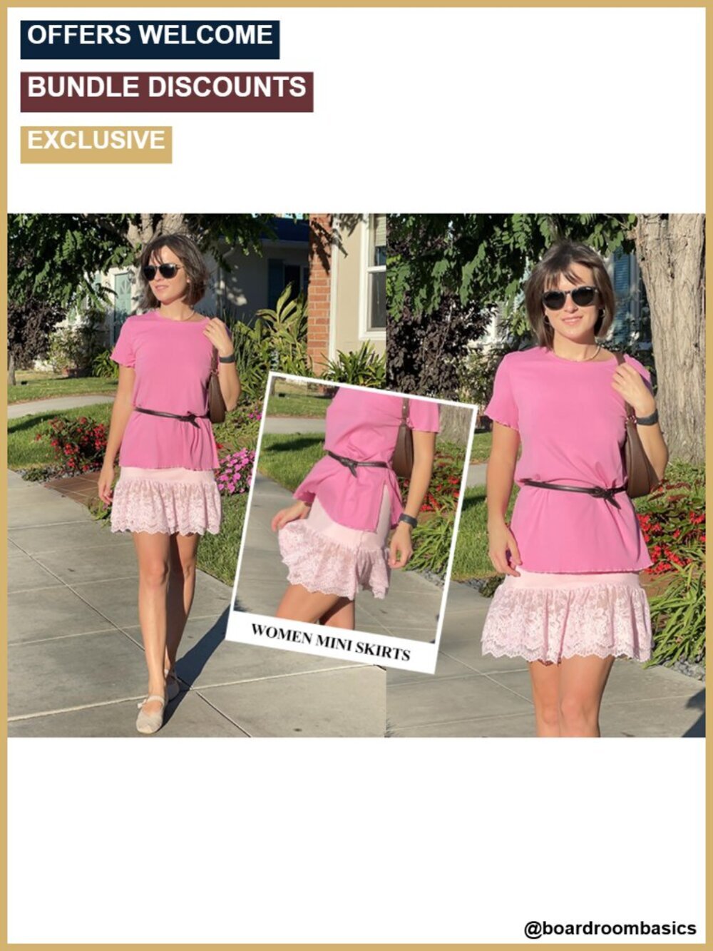 Multi-Layer Ruffle Trim Bodycon Mini Skirt Y2K Ruched - Picture 6 of 6